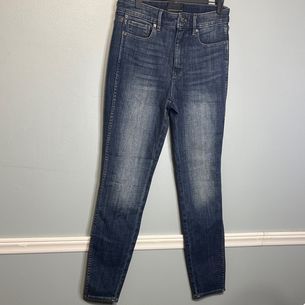 White House Black Market Extra High Rise Blue Skinny Jeans